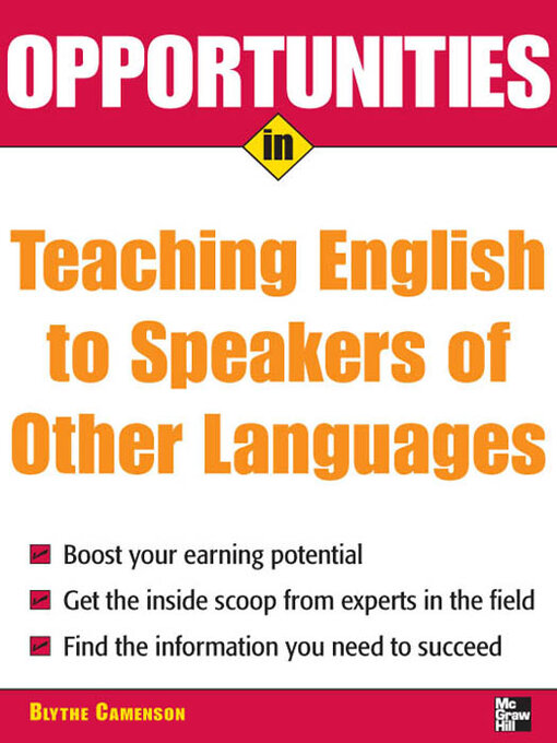 Title details for Opportunities in Teaching English to Speakers of Other Languages by Blythe Camenson - Available